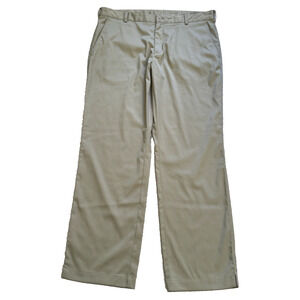 Nike Golf Pants Mens 38x32 Dri Fit Flat Front Khaki Beige Stretch